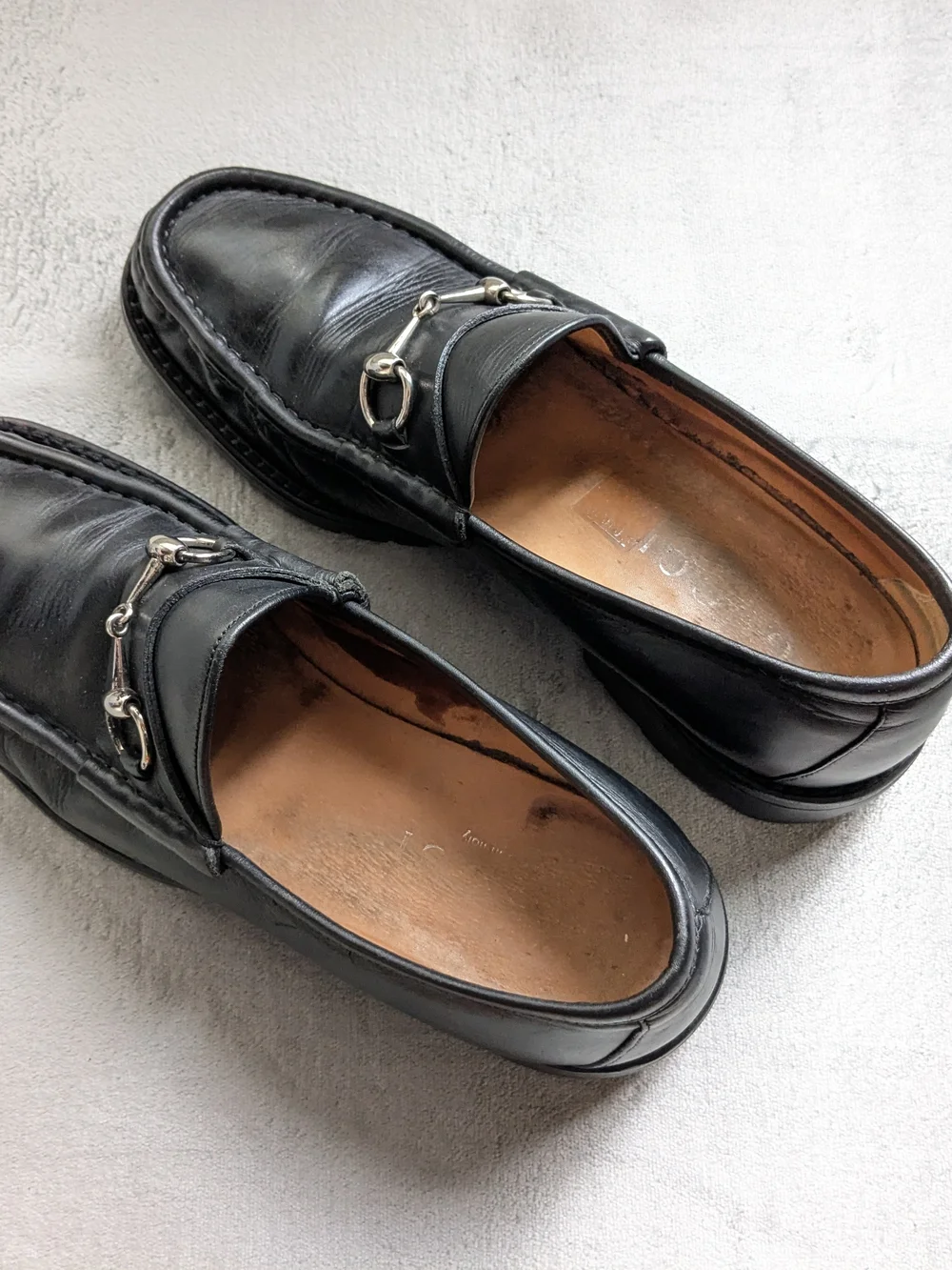 Gucci Horsebit Loafers Black Leather Men 11.5 US